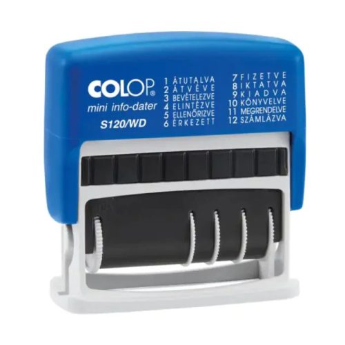 COLOP Mini-Info-Dater S 120/WD Dátumbélyegző fix szavakkal