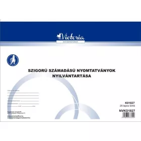   Nyomtatvány, szigorú számadású nyomtatványok nyilvántartása, 25 lap, A4, VICTORIA PAPER