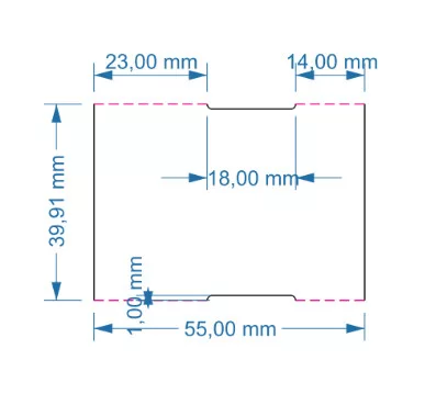 Polccímke 40x55mm Hőpapír Prémium Kartoncímke FEHÉR 600db/tek.