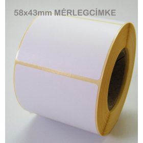 58x43mm Thermo Tekercses MÉRLEGCÍMKE 600db címke/tekercs.