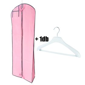   Pink Alkalmi Ruhazsák Fekete Szegéllyel + 1db Fehér Vállfa