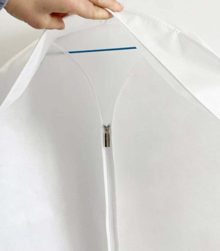 Hófehér Menyasszonyi Ruhazsák 180x70cm