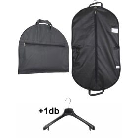 Utazó Fekete Öltönyzsák + 1db Vállfa