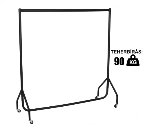 122cm Fekete Ipari Ruhatartó Sztender
