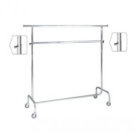   150cm 2 Szintes Sztender Fékezhető Görgővel Klipszes Magasság Állítóval