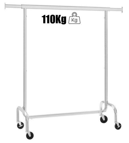 110cm Kihúzható Ruhatartó Sztender Fékezhető Kerekekkel
