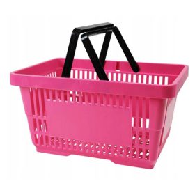 22L Bevásárló Kosár 2 füles PINK