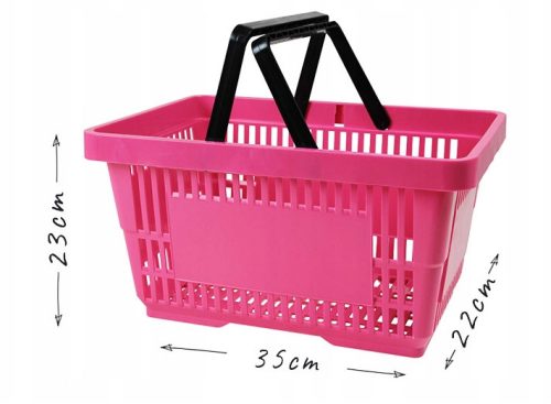 22L Bevásárló Kosár 2 füles PINK