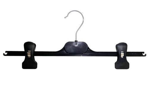 36cm Fekete Gumis Csíptetős Vállfa