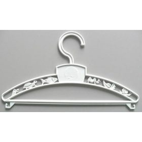 29cm Fehér Állatmintás Gyerek Vállfa