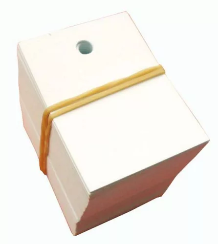 30x40 mm fehér függő címke/etikett kis lyukkal 200db