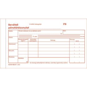 Nyomtatvány, bevételi pénztárbizonylat, 25x3, VICTORIA 